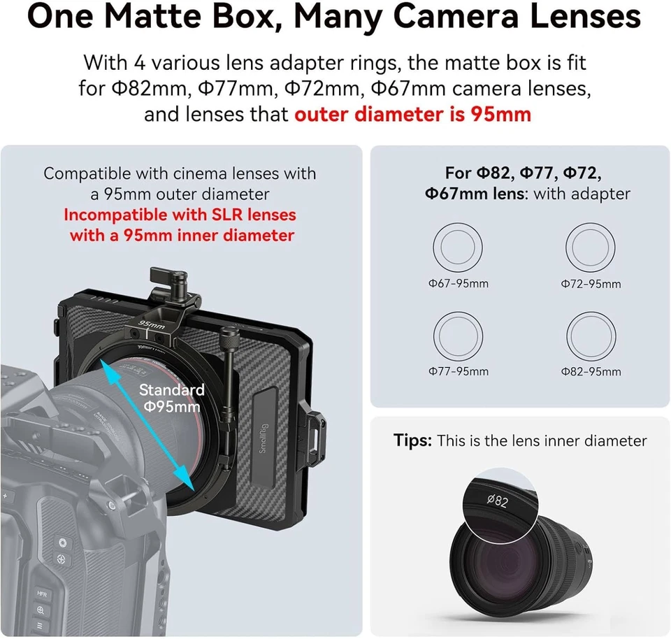 Elegante Mini Caja Mate Lite - Compatible con Múltiples Tamaños de Lente para Cineastas Foto 4 de 4