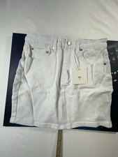 Deslimale Denim Mini Skirt White L 12-14