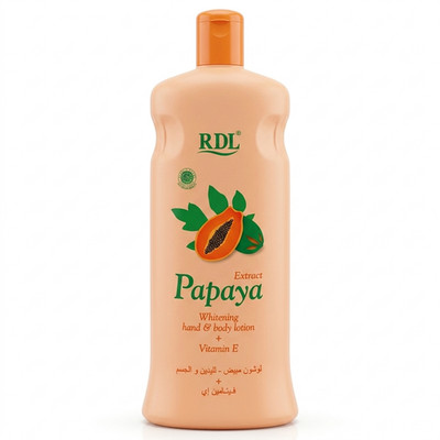 RDL Papaya Extract Whitening Hand Body Lotion Vitamin E Skin Brightening 250ml