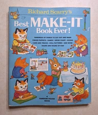 Richard Scarry's Best Make-It Book Ever 1977 Vintage First Edition MOSTLY UNUSED