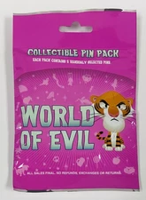 Disney Parks World of Evil Disney Villains Mystery 5 Pin Pack Bag Vaulted New
