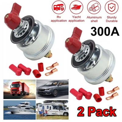 2Pack Heavy Duty Master Battery Quick Disconnect Power Cut Shut Off Switch 300A
