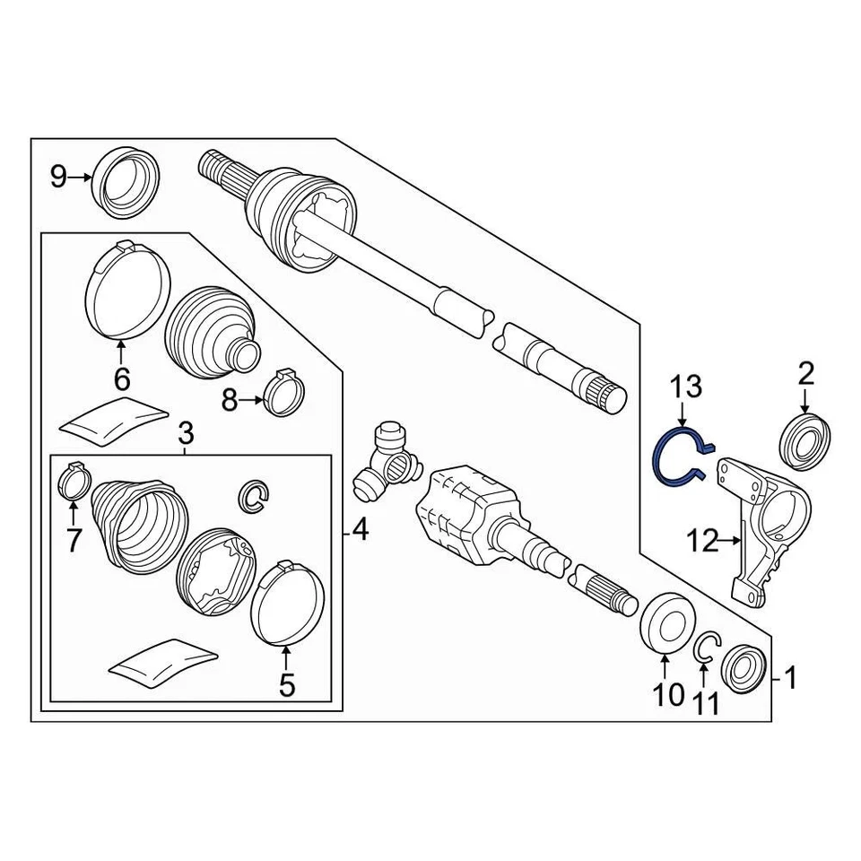 For Toyota Camry 1985-2001 Toyota 9052175002 CV Joint Retaining Ring Foto 4 de 4