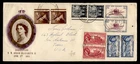 DR WHO 1953 NEW ZEALAND FDC QEII CORONATION COMBO MT ROSKILL M72197
