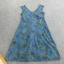 Patagonia Dress Womens M Blue Floral Jersey Sleeveless A Line Knee Length Casual