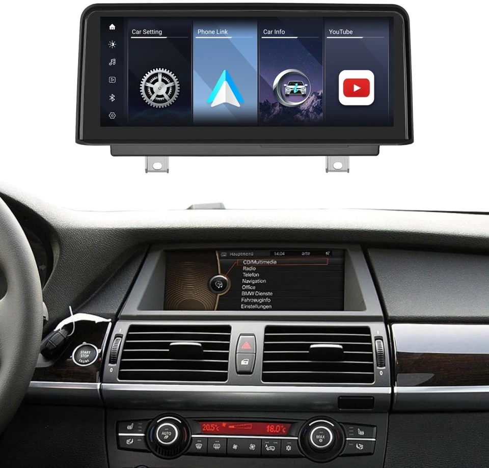 Linux Autoradio GPS Navi für BMW X5 E70 X6 E71 2007-2010 CCC CarPlay Touchscreen - Bild 1 von 4