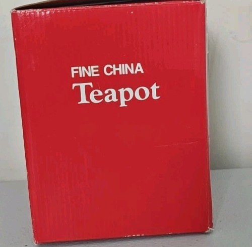 Vintage Tienshan Fine China Teapot Holiday Hostess 6 Cup - Picture 10 of 11