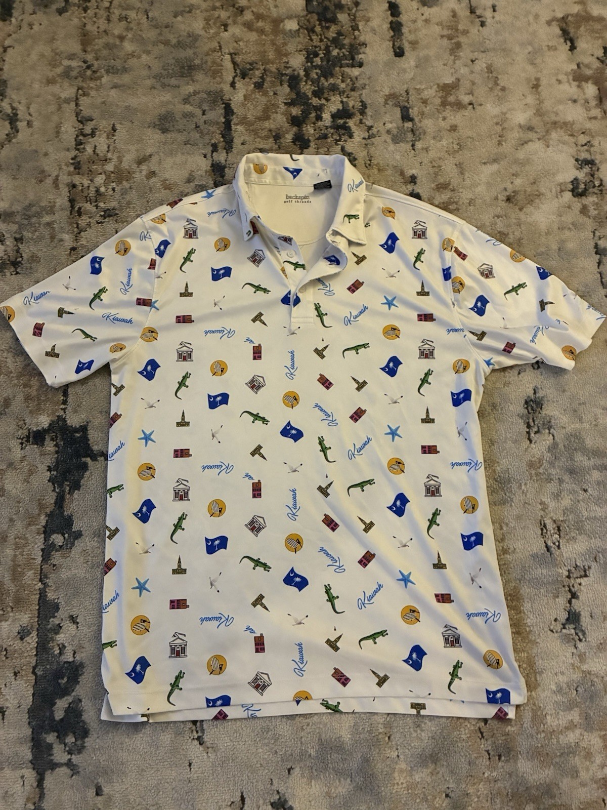 Backspin Golf Threads White Multicolor Basic Golf… - image 1