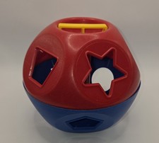 Vintage Tupperware Shape O Toy Sorter Ball Red Blue Yellow Replacement No Shapes