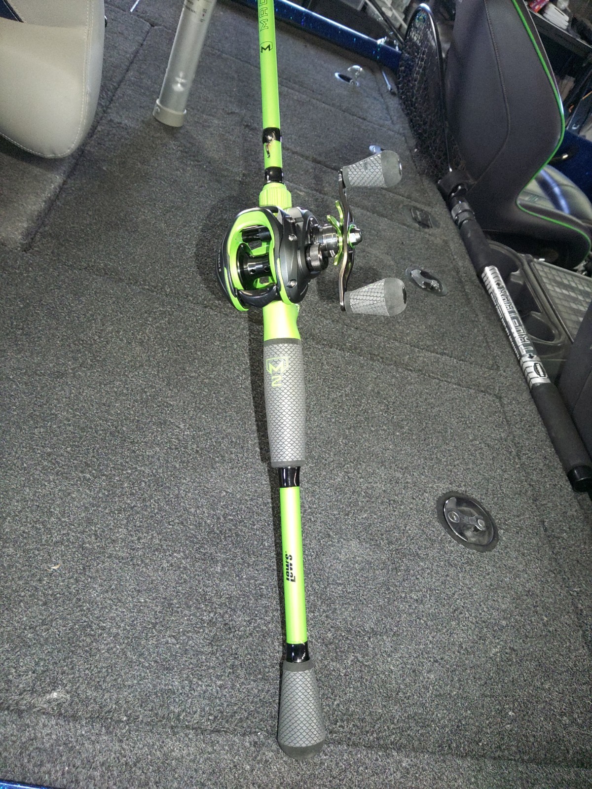 Lew's Mach 2 Baitcast Combo Fishing Rod & Reel, Green/Black/