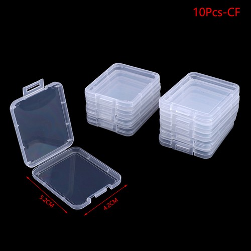 10pcs transparente SD TF CF Speicherkartenspeicherbox Halter Box Schutzhülle - Afbeelding 15 van 15
