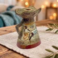 Vintage Borghini Pottery Decanter Vase Egyptian Revival Chariot Italy Primitive