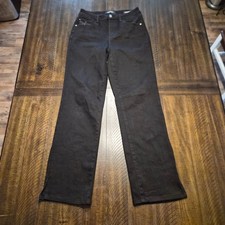 Judy Blue Womens Straight Leg Jeans Sz 7/28 Black High Rise Stretch JB88451 G464