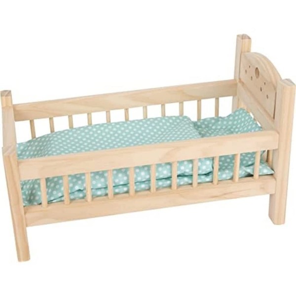 Small Foot Puppenbett Aus Holz, PuppenmöBel-ZubehöR, Kissen Und Decke Im Herz-De-image