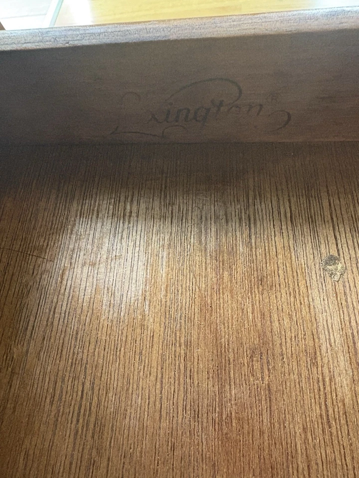 Escritorio de secretaria de oficina Sheraton vintage cereza Lexington, modelo #53102 Foto 4 de 4