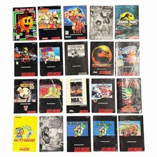 SNES Manual Lot of 20 Super Mario World Mario Kart Mortal Kombat Vintage 1