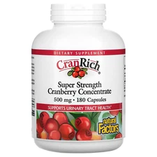 Natural Factors CranRich, Super Strength Cranberry Concentrate 500mg 180caps