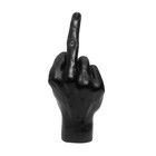 NNEOBA Bold Expression: Personalized Middle Finger Resin Sculpture - Black