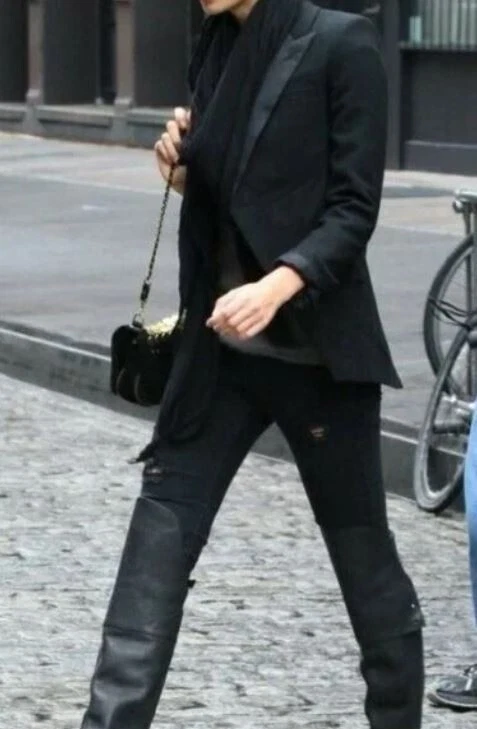 36.5/6.5❤️3.1 Phillip Lim Black Real LEATHER OVER THE KNEE HIGH HEEL BOOTS ITALY - Image 3 of 4