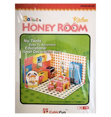 Honey Room Kitchen 3D Puzzle Cubicfun Puzzle NEW Sealed 65 pcs