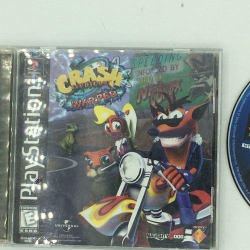 Crash Bandicoot 3: Warped (Sony PlayStation 1, PS1, 1998) Complete - Black Label - Picture 2 of 3