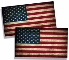 Rustic USA American Flag Sticker Laptop Motorcycle Cup Car Vehicle Bumper Decal