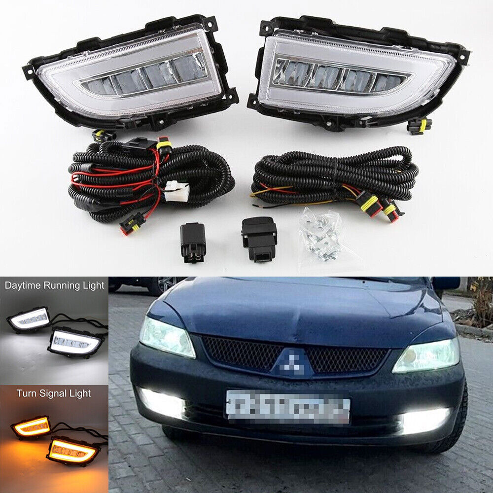 For 2004-2006 Mitsubishi Lancer LED DRL Fog Light Daytime Running