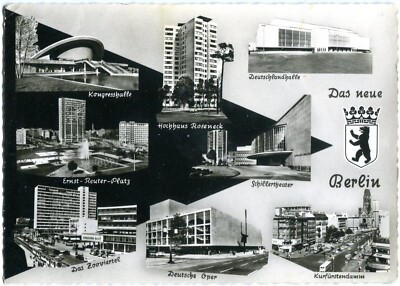 Photo Postcard Berlin West THE NEW BERLIN Multi-Picture 1950s