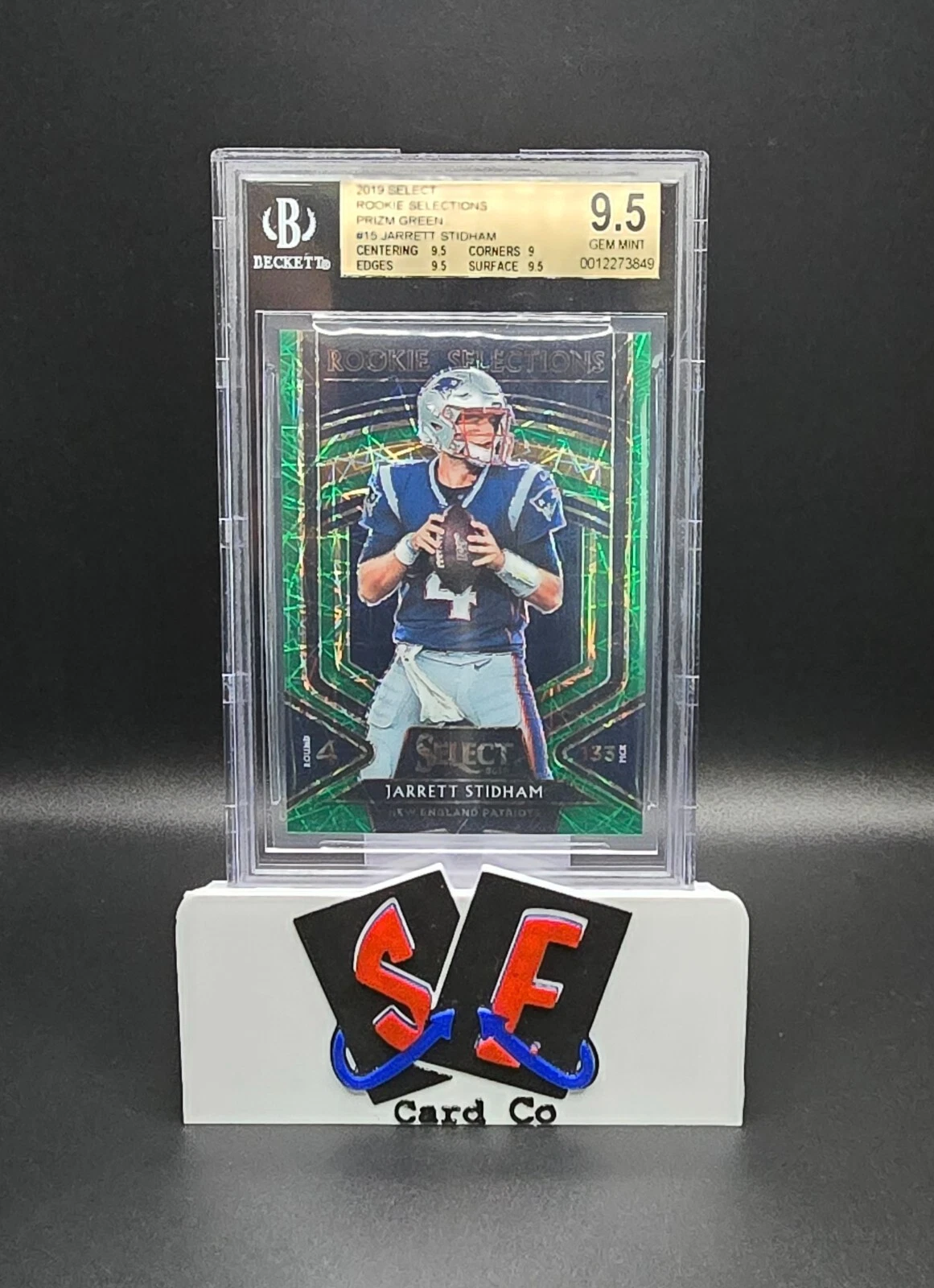 Jarrett Stidham Panini Select Rookie Selections #15 Green Prizm