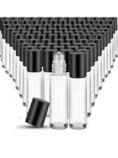 600 pcs 8ml glass bottle +roll on ball + black cap wholesale Bulk *ePerfumeBar*