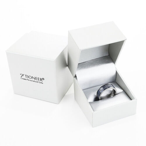 Wolframhartmetall Hochzeitsband Ring keltisch Triquetra Dreieinigkeitsknoten 8 mm kostenlose gravur - Bild 9 von 10
