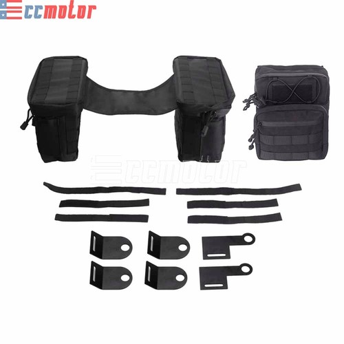 Club Style Nylon Saddlebag Handlebar Bag T-Bar Bags For Harley Dyna Softail FXLR - Picture 4 of 10