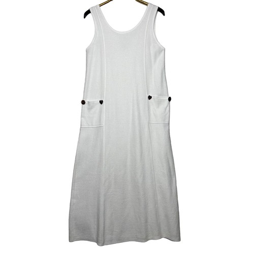 EVARAE Womens Mia Cotton Dress White/Blue Size 4 12787 | eBay