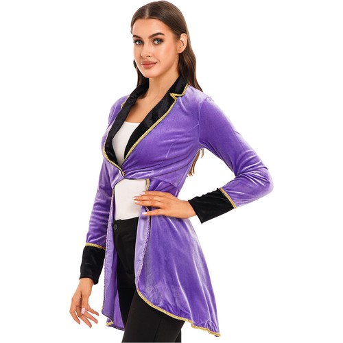 Adult Womens Circus Ringmaster Cosplay Costume Steampunk Tailcoat Jacket - Picture 121 of 141