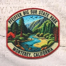 Pfeiffer Big Sur State Park Patch Iron-on Applique Nature Badge California