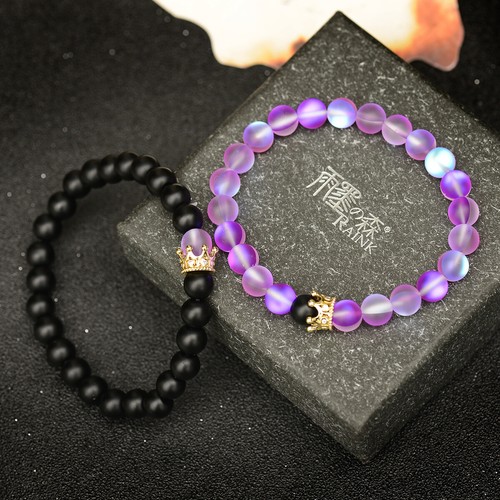 Couple His & Hers Distance Healing Bracelet Black Red Lava Bead Matching YinYang - Picture 151 of 156