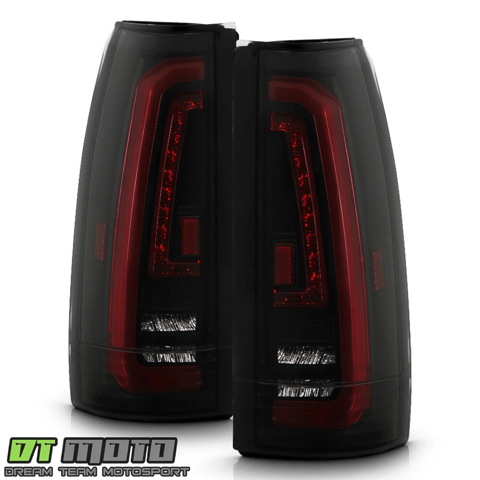 For 1988-1998 Chevy/GMC C10 C/K 1500 2500 3500 Black Smoke Full LED Tail Lights - Image 3 of 4