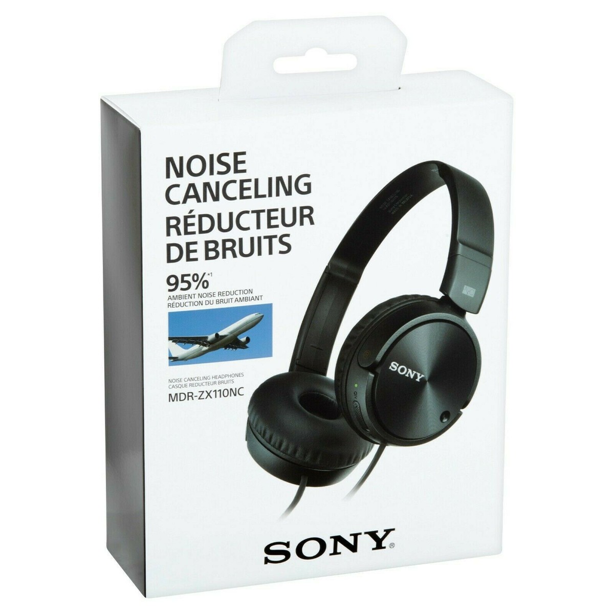 Sony MDR-ZX110NC Noise Canceling Headphones -(quantity of 2) incl. plug  adapter 782941831638 | eBay UK