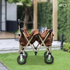 4Pcs Universal 8" Pneumatic Air Tire Wheel 2 Rigid + 2 Swivel Inflatable Wheel