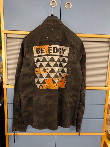Be Edgy Jeanshemd – Schwarz/Camouflage, XXL, 100 % Baumwolle, Regular Fit NEU - Picture 2 of 5