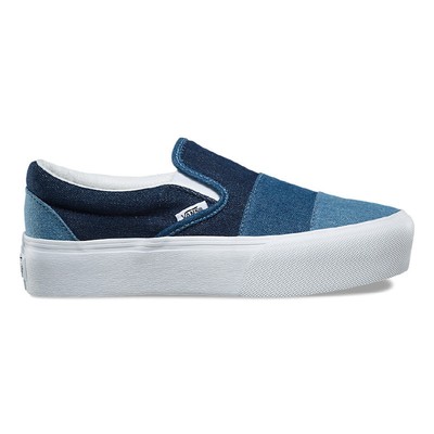 vans patchwork denim slip on
