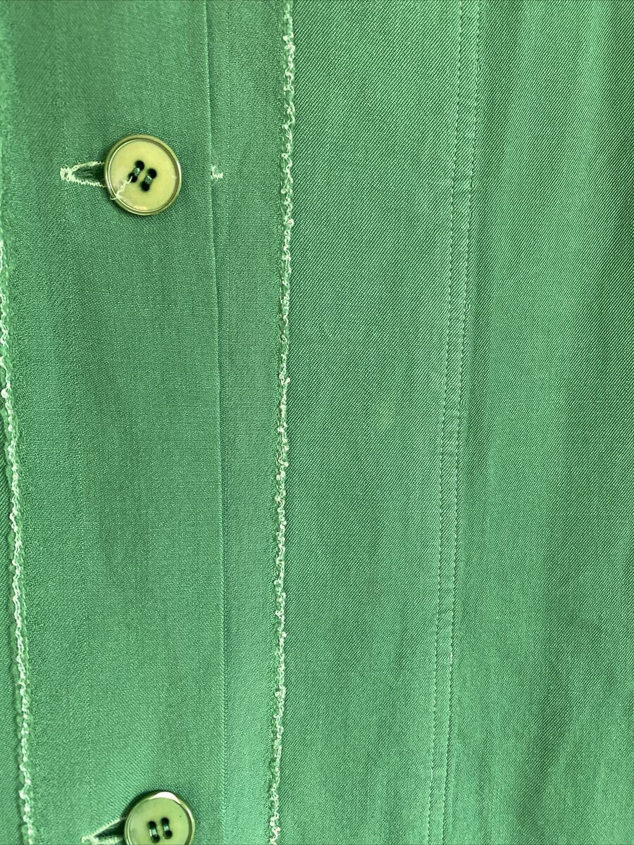 Vintage 80s Yohji Yamamoto Button Down Shirt XL Green Vtg Vintage 80s Yohji Yamamoto Button Down Shirt XL Green Vtg