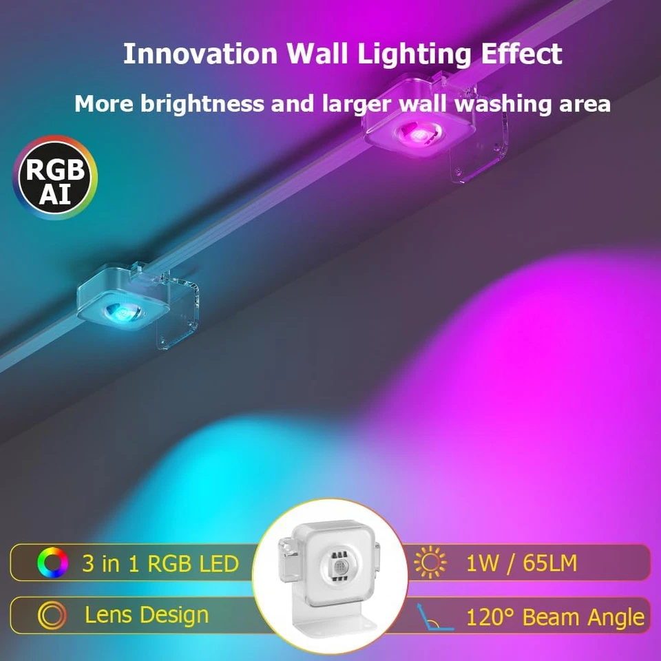 Christmas Lights Indoor/Outdoor, Eternity String Lights IP67 Waterproof, 66Ft RG - Image 4 of 4