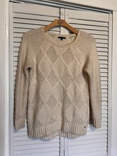 AMERICAN EAGLE OUTFITTERS AE Women s Medium M Sweater Shirt Long Sleeve Cable