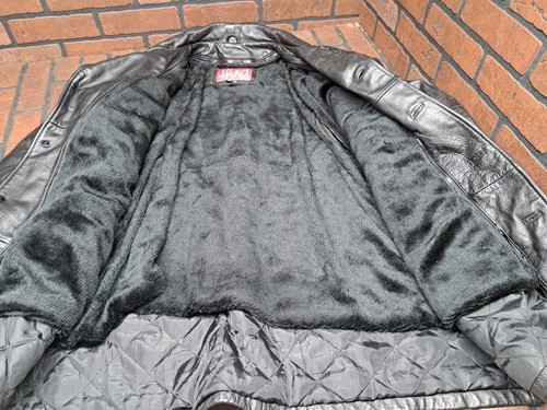 Vintage HIND Mens Black Lined Leather Heavy Jacket XXL - Picture 5 of 8