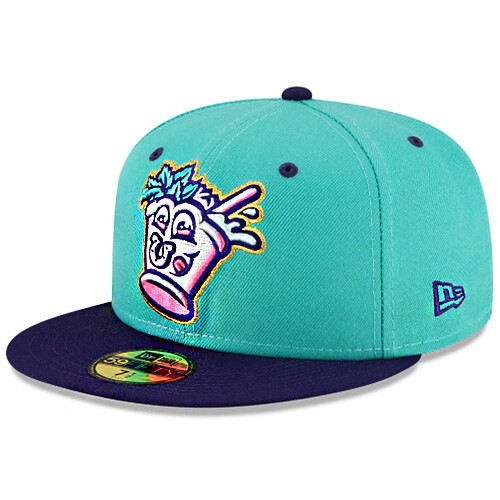 New Era Louisville Bats Fitted Hat MILB Official Mint Juleps Cocktail