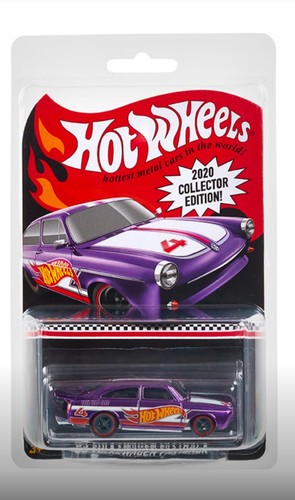 2020 Hot Wheels Collector Edition '65 Volkswagen Fastback Real Rider - Purple - Picture 4 of 9