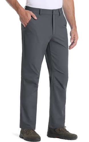 Herren leichte Wanderhose elastische Taille schnell trocknende Freizeit Arbeitshose - Bild 69 von 96