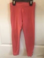 Girl  s Melon Color Stretchy Pants Preowned Size 6 With Heart Accents On The Side