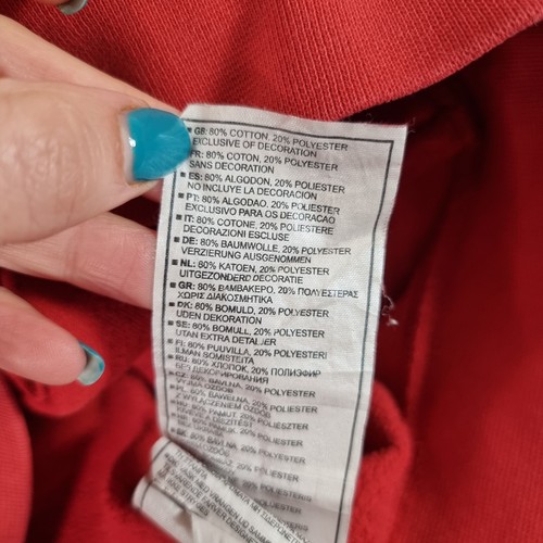 Vintage Nike Sweatshirt Hoodie Womens Medium Large Red Center Embroidered - Picture 9 of 18